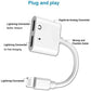 [Apple MFi Certified] Dual 2in1 Lightning Headphone Audio & Charger Adapter Splitter for iPad,2 Pack iPhone Headphone Adapter for iPhone 14/13/ 12/11/ XS/XS Max/XR/X/ 8/8plus/7/7 Plus/iPad