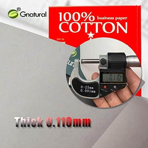 100% Cotton Paper，8.5 x 11 inch Business Paper, 24lb Inkjet Laser Printing Paper, White Color Waterproof Watermark Paper - 100 Sheets Low Starch - My Store