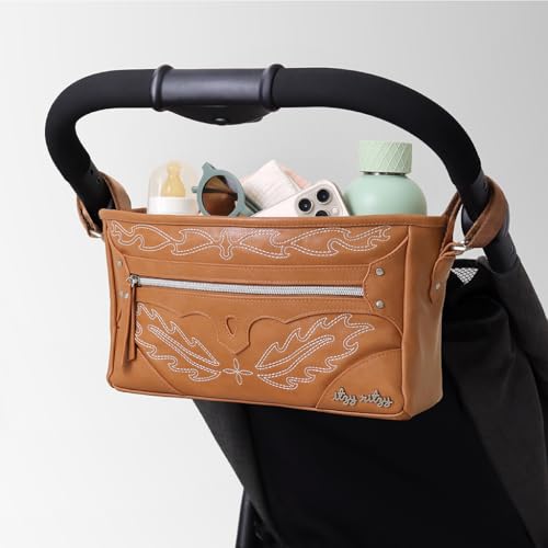 Buy now Itzy Ritzy Adjustable Stroller Caddy and Organizer Bag Featuring Front Zippered Pocket, 2 Built-In Interior Pockets & Adjustable Straps to Fit Nearly Any Stroller (Saddle) at indiglob india