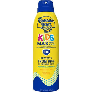 Banana Boat Kids MAX Protect & Play Sunscreen Spray SPF 100, 6oz | Clear Spray Sunscreen, Kids Sunscreen Spray, Kids Sunblock Spray, Kids Spray Sunscreen, Kids Sunscreen SPF 100, 6oz