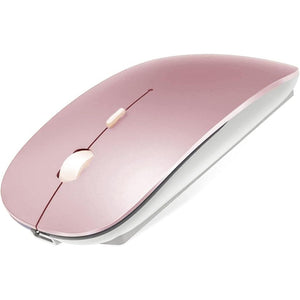 Rechargeable Bluetooth Mouse for MacBook/MacBook air/Pro/iPad, Wireless Mouse for Laptop/Notebook/pc/iPad/Chromebook (Rose Gold)