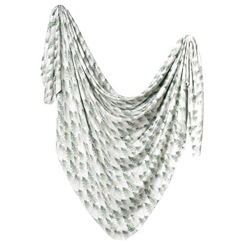 Buy now Copper Pearl Large Premium Knit Baby Swaddle Receiving Blanket Evergreen at indiglob india