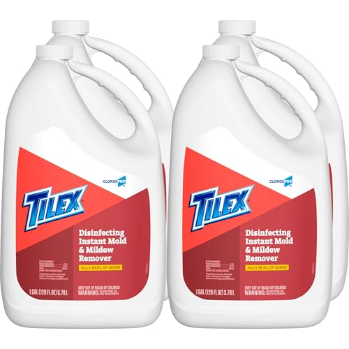 Buy now CloroxPro Tilex Disinfecting Instant Mold and Mildew Remover Refill, 128 Ounces Each (Pack of 4) (35605) Package May Vary at indiglob india