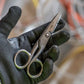 Buy now Klein Tools 2100-9 Stainless Steel Electrician Scissors, Made in USA, 5.25-Inch Free-Fall Handle Snips, Stripping Notches, Non-Slip Serrated Blade at indiglob india