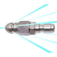 Pressure Washer Sewer Jetter Nozzle with Stainless Steel, Mini Compact Durable Sewer Jet Nozzle,Pressure Drain Jetter Hose Nozzle,1/4'' Quickly Connector, 5000 PSI (1 set)