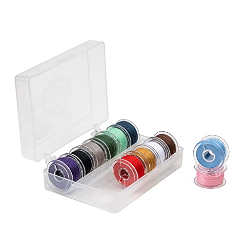 Buy now SINGER 21495 Class 15 Threaded Bobbins, Transparent, Assorted Colors, 12-Count at indiglob india