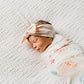 Buy now Copper Pearl Large Premium Knit Baby Swaddle Receiving Blanket Floral Bloom at indiglob india