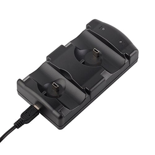 Buy now VSEER PS3 Controller Charging Dock Charging Station 2 in 1 with LED Light Indicator Compatible for Original PS3/MOVE Controller, Black at indiglob india