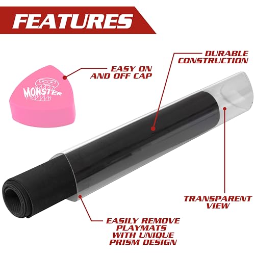 Buy now The Original Monster Prism Playmat Tube (Pink)-Easy in and Out Case Design, Holder Won't Roll Off Surfaces-TCG Game Mat Storage Compatible with Pokémon Yu-Gi-Oh!, MTG, Magic: The Gathering, RPG, DND at indiglob india