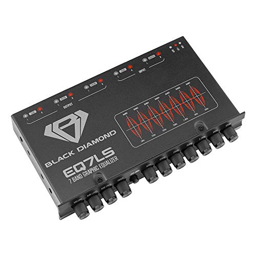 Buy now Black Diamond EQ7LS 7-Band Stereo Equalizer/Crossover Pre Amp Equalizer Car Audio EQ with Front Rear + Sub Output at indiglob india