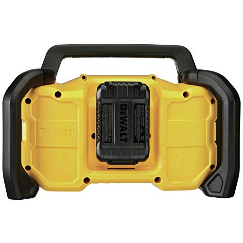 Buy now DEWALT 12V/20V MAX Portable Bluetooth Radio, Cordless, 100 ft Range, 3.5” Subwoofers, Jobsite (DCR028B) at indiglob india