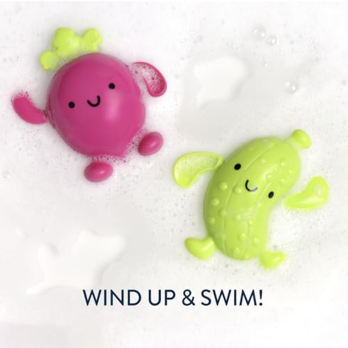 Buy now Itzy Ritzy Wind-Up Swimming Bath Toys – Set of 2 Wind-Up Floating Bath Toys - Water Playtime Set for Tub or Pool, Designed for Ages 6 Months and Up (Pickle & Beet) at indiglob india