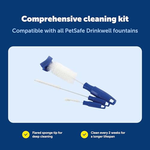 Buy now PetSafe Drinkwell Fountain Cleaning Kit - Deep Bowl Cleaning for Hard-to-Reach Areas of Compatible Cat Fountains - Removes Hidden Residue & Maintains Pump Performance at indiglob india