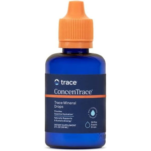 Trace Minerals ConcenTrace Trace Mineral Drops - Liquid Supplement for Bone & Joint Support - Aids Hydration & Electrolyte Restoration - Unflavored, 2 fl oz (24 Servings)