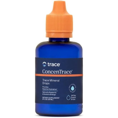 Trace Minerals ConcenTrace Trace Mineral Drops - Liquid Supplement for Bone & Joint Support - Aids Hydration & Electrolyte Restoration - Unflavored, 2 fl oz (24 Servings)
