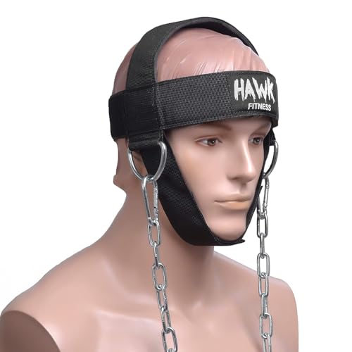 Buy now Hawk Sports Neck Harness for Men and Women with Adjustable Neck Strap and 30" Steel Chain for Safely Lifting Weights Up to 150 lbs., Neck Exercise Equipment for Muscle Growth and Strength Training at indiglob india