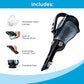 Buy now BLACK+DECKER dustbuster 20V Hand Vacuum Cordless Rechargeable, Car Vacuum Portable, Powerful Suction AdvancedClean Hand Vac with Extendible Crevice Tool, Flip-Up Brush and Charging Base (BDH2000L) at indiglob india