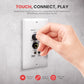 Buy now Pyle Bluetooth Receiver Wall Mount - in-Wall Audio Control with Built-in Amplifier | USB, Microphone, Aux (3.5mm) Input | Terminal Block | Connect 2 Speakers | 100 Watt - PWA15BT.5 at indiglob india