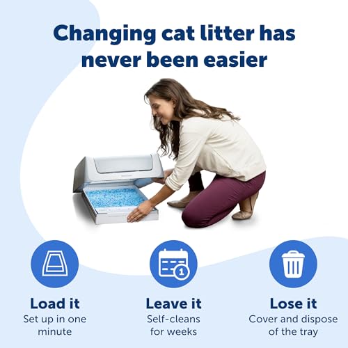 Buy now PetSafe ScoopFree Disposable Crystal Cat Litter Tray - Easy Cleaning Box - Refill Tray for Electric Litter Box - Fragrance Free - 4.3 lb Bags - 6 Pack at indiglob india