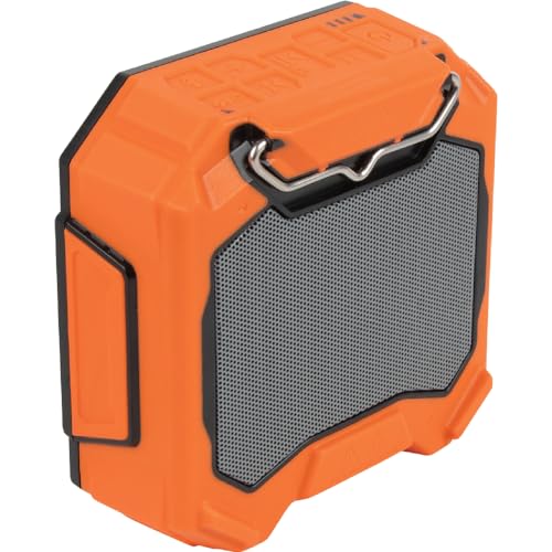 Buy now KLEIN TOOLS AEPJS3 Bluetooth Jobsite Speaker with Magnet and Hook, 20-Hr Run Time, Charge Via USB A or C, Pair Multiple Speakers Via Broadcast, Hands Free Capable at indiglob india