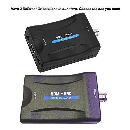 Buy now HDMI to BNC Converter Adapter - HD Digital Video in Female BNC Coax Connector Composite Box w/ 3.5mm Audio Out for DVD DVR Security Camera CVR CCTV Image Coaxial Analog CVBS Signal Monitor TV at indiglob india