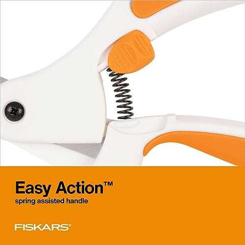 Buy now Fiskars Premier No. 8 Easy Action Scissors - 10" Spring Action Fabric and Craft Scissors - Arts and Crafts - Orange/White at indiglob india