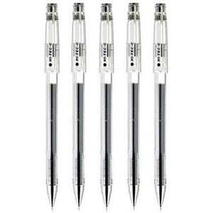 Pilot Hi-Tec-C 04 Gel Ink Pen, Ultra Fine Point 0.4mm, Black Ink, LH-20C4, Value Set of 5