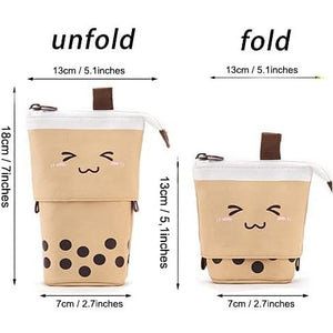 Telescopic Pencil Bag Pen Holder Pop Up Stationery Case, Stand-up Retractable Transformer Bag Standing Organizer, Great for Christmas Holiday New Year Office Bag