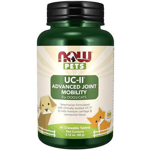 Buy now Now Pets, UC-II?? Advanced Joint Mobility for Dogs and Cats, Veterinarian formulated, Help Maintain Cartilage and Connective Tissue*, 60 Chewable Tablets (60 Grams) at indiglob india