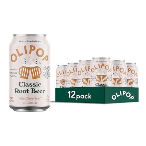Buy now OLIPOP Prebiotic Soda Pop, SpongeBob Pineapple Paradise, Pantry Pack Packed with Prebiotics, Fiber, and Botanicals, Gluten Free, Vegan, GMO Free, 12oz Skinny Can (12-Cans) at indiglob india