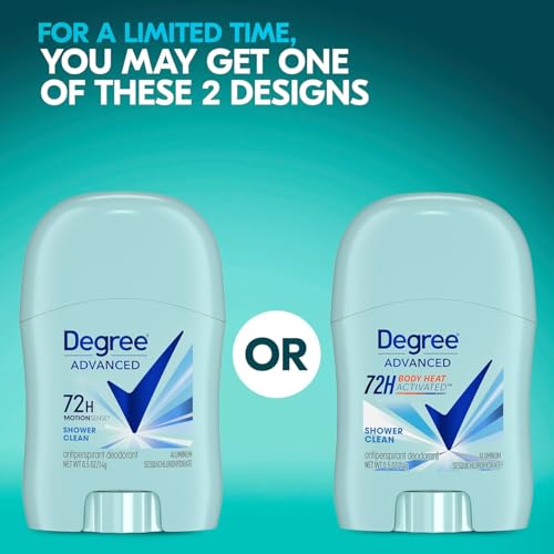 Buy now Degree Advanced Antiperspirant Deodorant, Shower Clean 3-Pack – Travel Deodorant for Women, 72H Protection, 0.5 Oz Ea at indiglob india