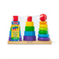 Buy now Melissa & Doug Geometric Stacker - Wooden Educational Toy,25 count(pack of 1) at indiglob india