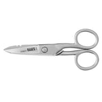 Buy now Klein Tools 2100-9 Stainless Steel Electrician Scissors, Made in USA, 5.25-Inch Free-Fall Handle Snips, Stripping Notches, Non-Slip Serrated Blade at indiglob india