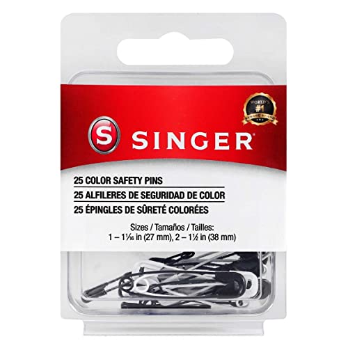 Buy now Singer Asst Black and White Professional Style Safety Pins, Multisize, 25-Count at indiglob india