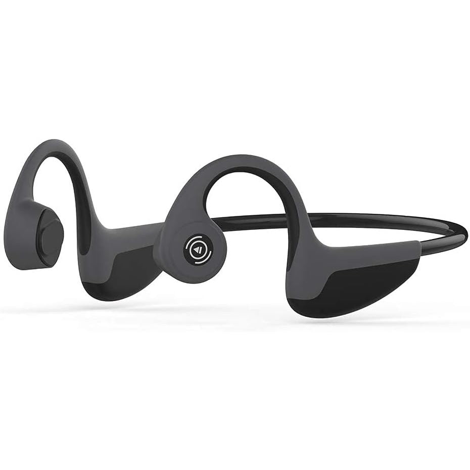 Bone Conduction Headphones Bluetooth 5.0 Open Ear Wireless Titanium HiFi Stereo with Mic Sweatproof Sports Headphones for Running Driving Cycling (Black)