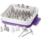 Wilton Master Cake Decorating Piping Tips Variety Set, Stainless Steel Cake & Cupcake Decorating Kit with Storage Case, 55 Piece