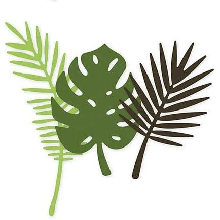 Tropical Leaves Cutting Dies,Tropical Leaves Die Cuts,DIY Scrapbooking Artist Metal Cutting Dies Stencils Scrapbooking Craft Die Cuts Card Making Paper Art DIY Emboss 97x93mm