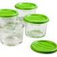 Buy now Glass Baby Food Storage Containers (4 Pk) - 2oz Jars in Stackable Storage Tray w Tight Interlocking Base- Dry-Erase Marker Labeling- Microwave Freezer Dishwasher Safe- Babyfood Breast Milk, Gift at indiglob india