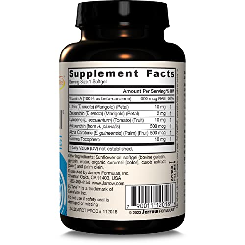 Buy now Jarrow Formulas® CarotenAll, Dietary Supplement, Antioxidant Support for Vision and Cardiovascular Health, 60 Softgels, Up to a 60 Day Supply at indiglob india