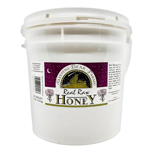 Buy now Raw Honey 1 Gallon Bucket- 12 Lbs. Pail Honey, Unfiltered, Unpasteurized, Unblended, Bulk, No Additives, Spreadable Creamy Honey from Our Beekeepers Hives at indiglob india