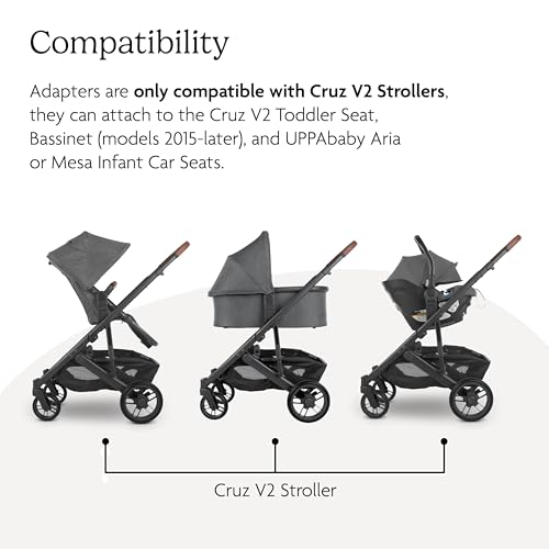 Buy now UPPAbaby Cruz V2 Upper Adapter - Compatible with Bassinet Accessory, Aria, and Mesa Infant Car Seats - Quick + Secure Attachment - 1 Set at indiglob india