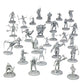 Buy now 28 Paintable Fantasy Mini Figures- All Unique Designs- 1" Hex-Sized Compatible w DND Dungeons Dragons, Pathfinder, RPG Tabletop Games- Features Goblins, Orcs, Gnolls, Skeletons & More at indiglob india
