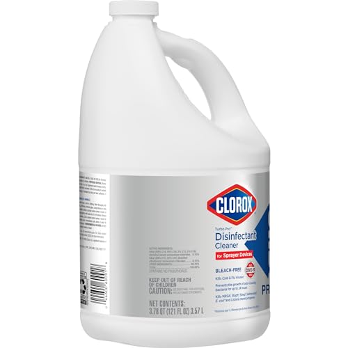 Buy now CloroxPro Clorox Turbo Disinfectant Cleaner for Sprayer Devices, Bleach-Free Healthcare Cleaning and Industrial Cleaning, Kills Cold and Flu Viruses, 121 Fl. Oz. - 60091 (Pack of 3) at indiglob india