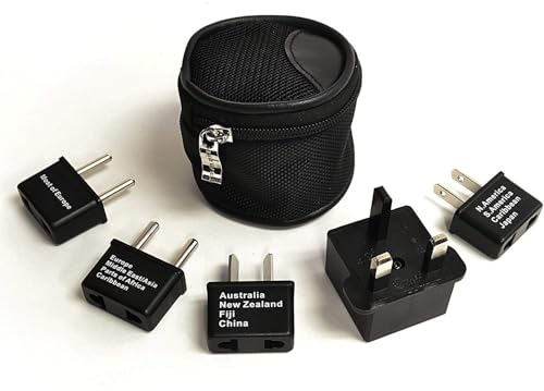 Buy now Ceptics International Worldwide Travel Plug Adapter 5 Piece Set, Great for Cell Phones, Battery Chargers, Laptops to Work in Most Countries at indiglob india