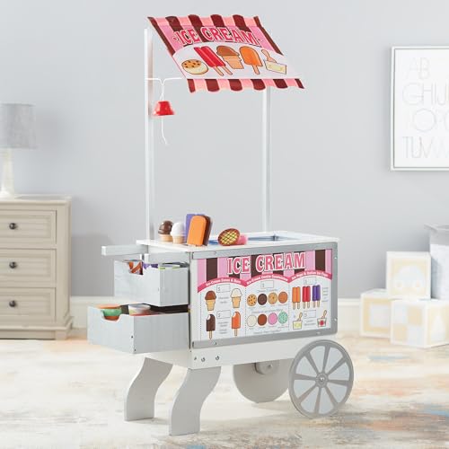 Buy now Melissa & Doug Snacks & Sweets Food Cart with Play Food, Wooden Toys & Kids Play Kitchen Accessories, Preschool Learning Toys for Girls & Boys 3+ at indiglob india