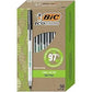 BIC Ecolutions Round Stic Ballpoint Pens, Medium Point (1.0mm), 50-Count Pack, Black Ink Pens Made from 97% Recycled Plastic