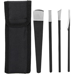 4PCS Pedicure Knife Set, Pedicure Callus Shaver Tools, Professional Foot Scraper, Steel Foot Care for Dead Skin Corn Foot Remover (6.3in) (Four-Piece Set)
