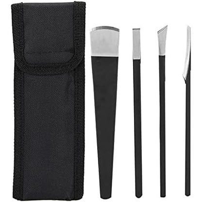4PCS Pedicure Knife Set, Pedicure Callus Shaver Tools, Professional Foot Scraper, Steel Foot Care for Dead Skin Corn Foot Remover (6.3in) (Four-Piece Set)
