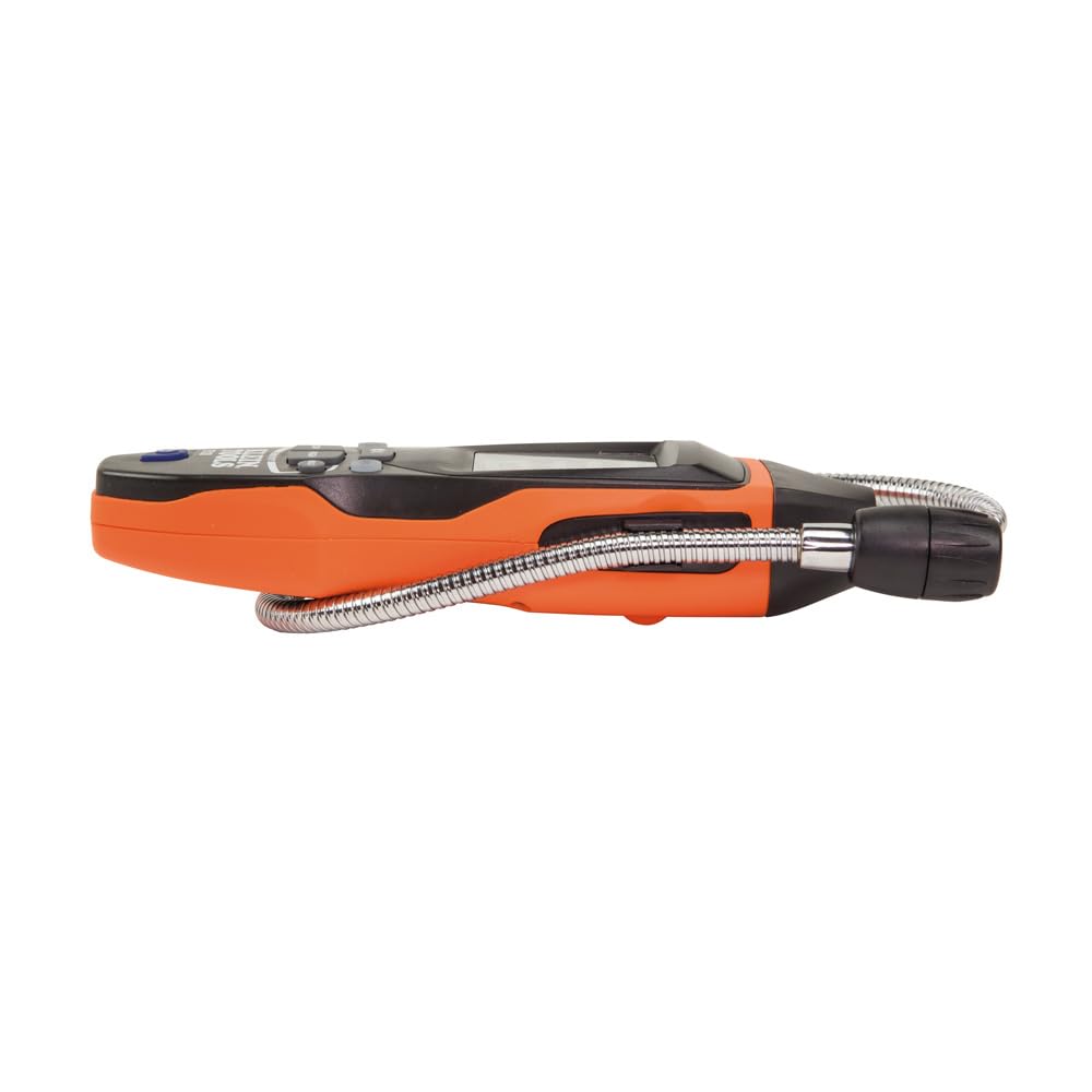 Buy now Klein Tools ET120 Gas Leak Detector, Combustible Gas Leak Tester with 18-Inch Gooseneck Has Range 50-10,000 ppm, Includes Pouch, Batteries at indiglob india