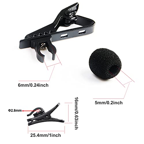 Buy now AUGSUN 18Pcs Lapel Microphone Clips Replacement Kit, 6Pcs Lavalier Mic Clips Metal Tie Clips Lavalier Microphone Clips, 6Pcs Windscreen Foam Cover and 6Pcs Plastic Wire Clips at indiglob india